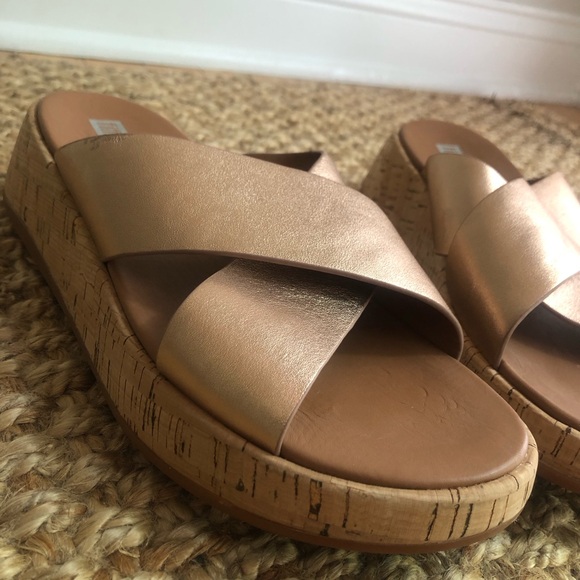 New: Fitflop F Mode FT8-323 in Rose Gold with Cork. Size 8 - Picture 10 of 15